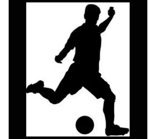 Emblem-Fußballer/Weiß