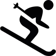 Emblem-Skifahrer/Weiß