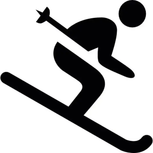 Emblem-Skifahrer/Weiß