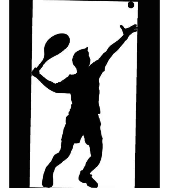 Emblem-Tennisspieler/Schwarz