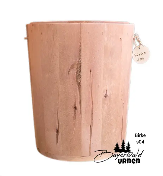 Holz Urne - Birke s04