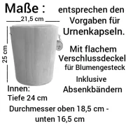 Holz Urne - Pappel s67