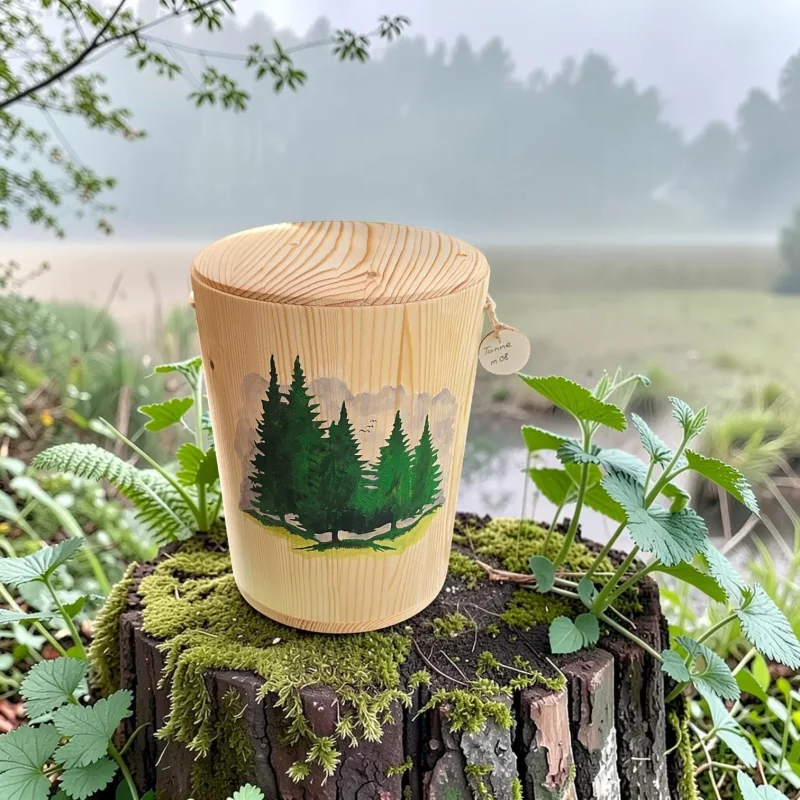 Holz Urne - Tanne m08