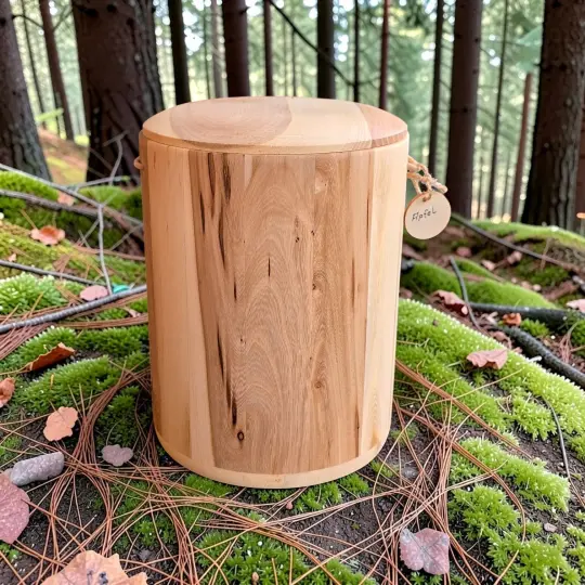 Holz Urne/Stille Wälder - Apfelsw02